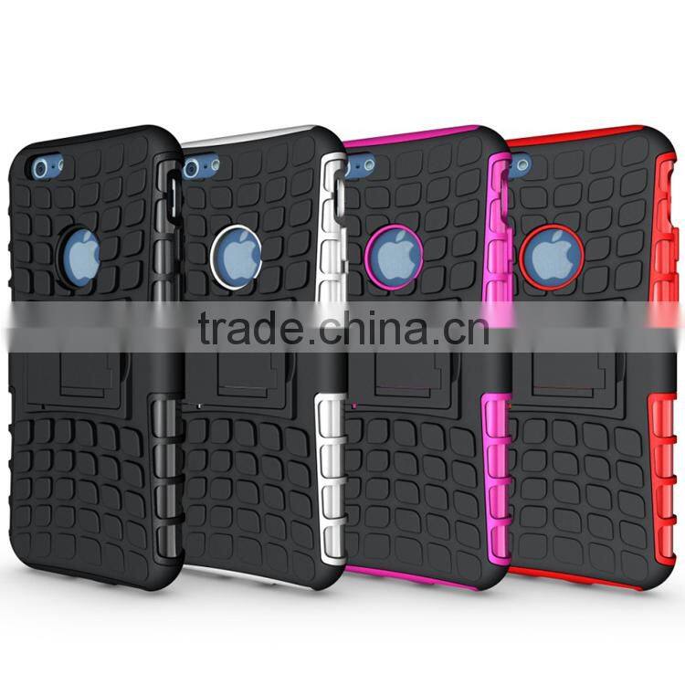 Stryfer new design tires pattern Kickstand Hybrid robot Cell Phone Case for iphone 6