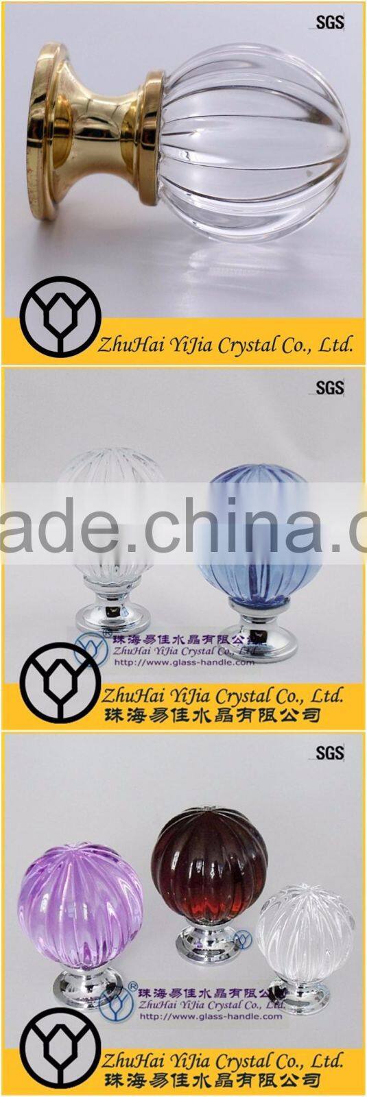 pumpkin style clear special furniture glass knob