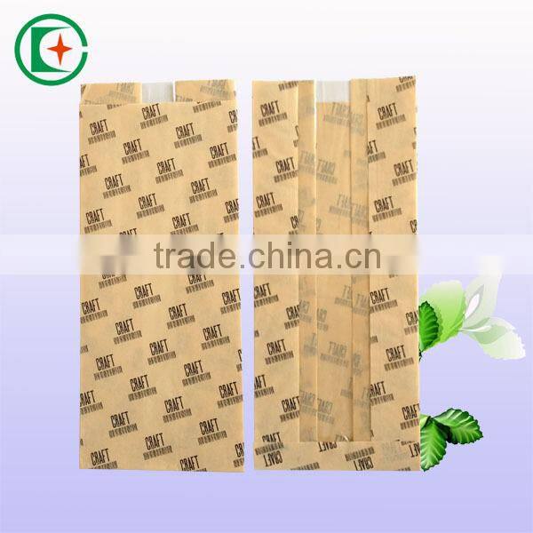 Sharp bottom bread paper bag with window