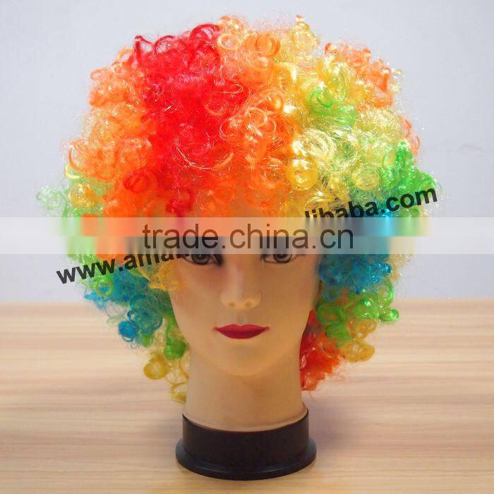 Tops Seller Christmas Party Wig,Sports Wig/Sport Headband Wig/Sports Fans Wigs,