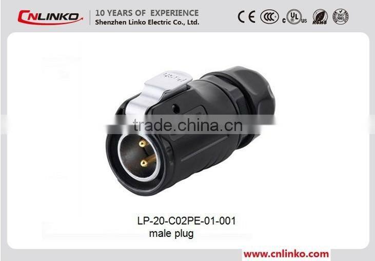 2015 top manufacture IP65/67 waterproof 2pin circular connector