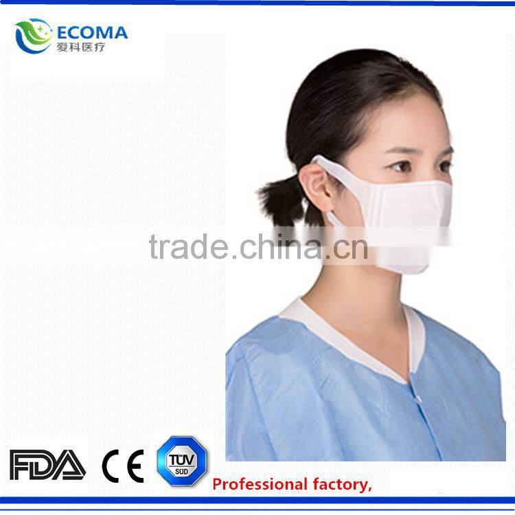 disposable nonwoven surgical 3ply white face mask , solid face mask wholesale in China