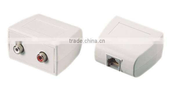 RJ45 8P8C UTP Jack to RCA Stereo Audio and S-Video Adapter