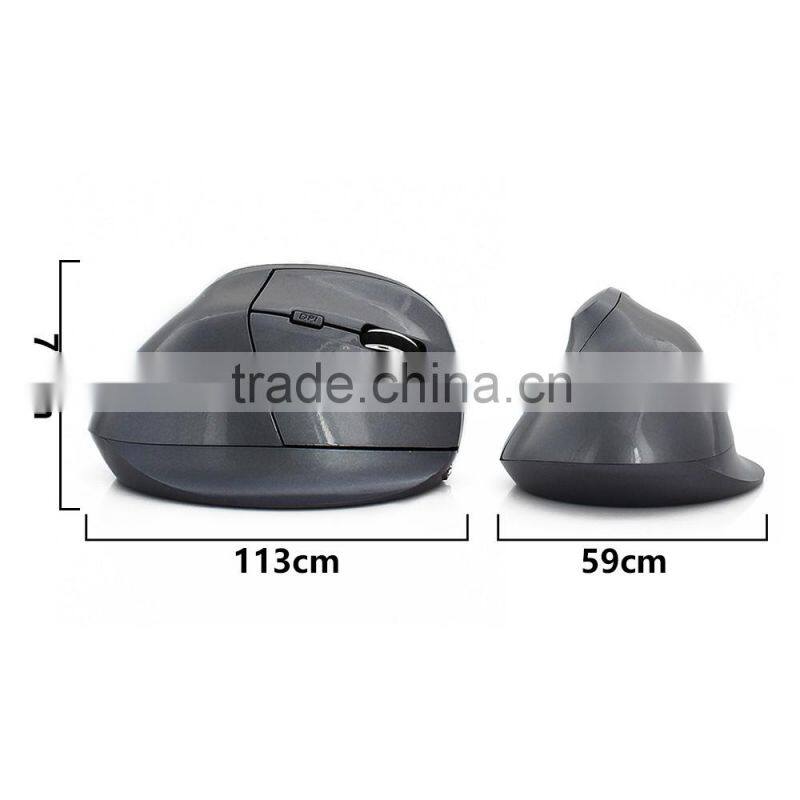 New Ergonomic 2.4GHz USB Wireless Mouse Hand Grasp Optical Vertical Mouse Laptop