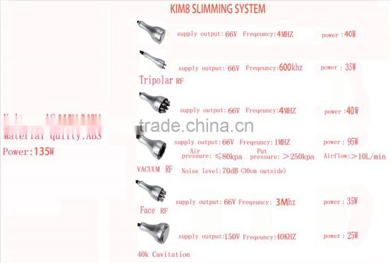 High Quality Ultrasonic Cavitation Vacuum Slimming Machine