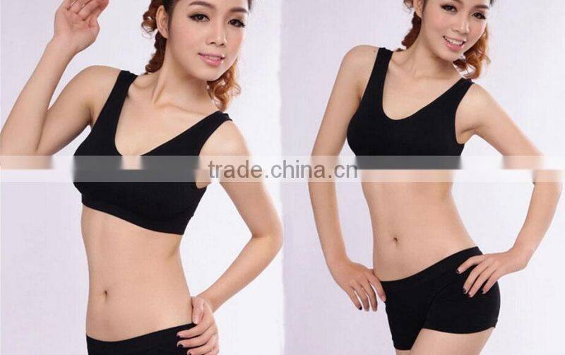 New Women Soft Racerback Sports Tank Tops Padded Yoga Training Bra M -XL Wholesale