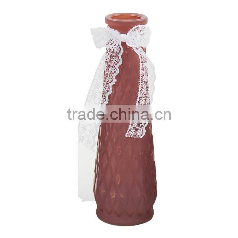 Imitation porcelain colored thin glass vase