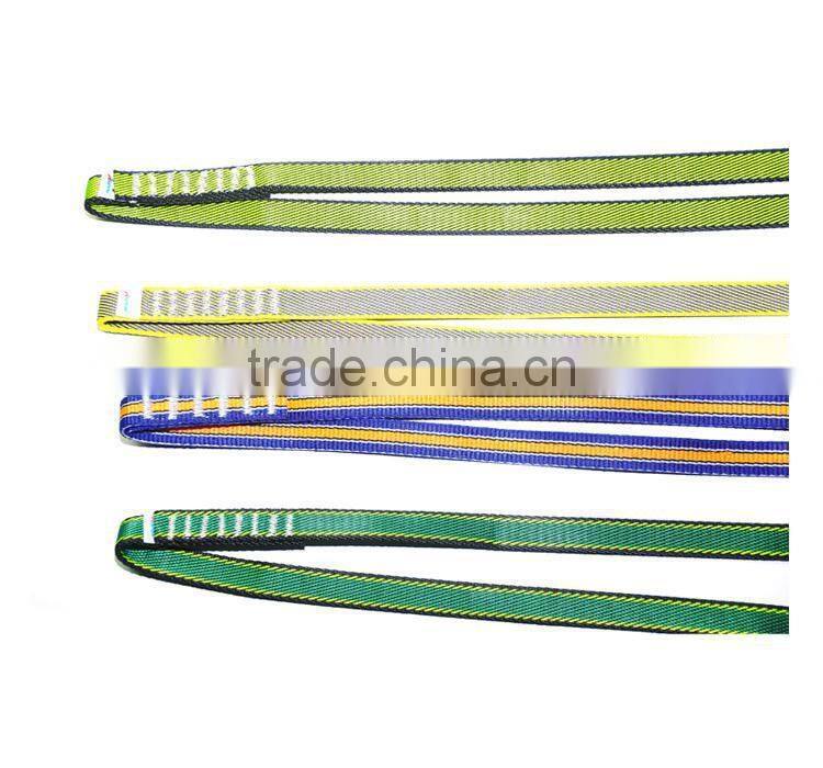 CE EN 566 22KN High Strength Nylon/Polyester Flat Hollow Sling Webbing for Climbing Connection Safety