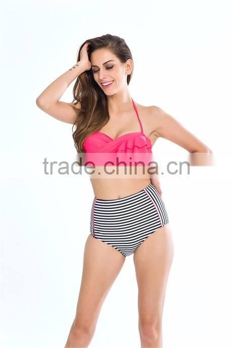 hot selling 2017 summer women high waist swim wear