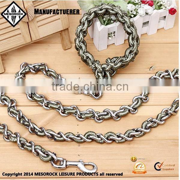 Pet products wholesale nylon & mental hand frees dog leash and collar