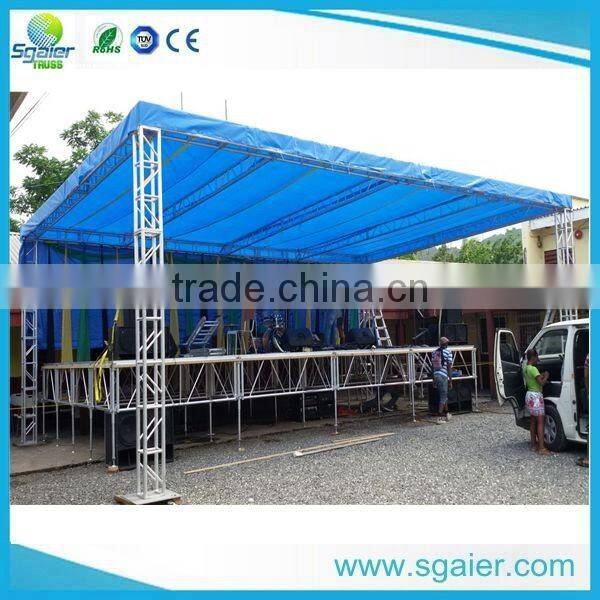flat roof spigot truss 12*8*6m aluminum truss stage lighting truss