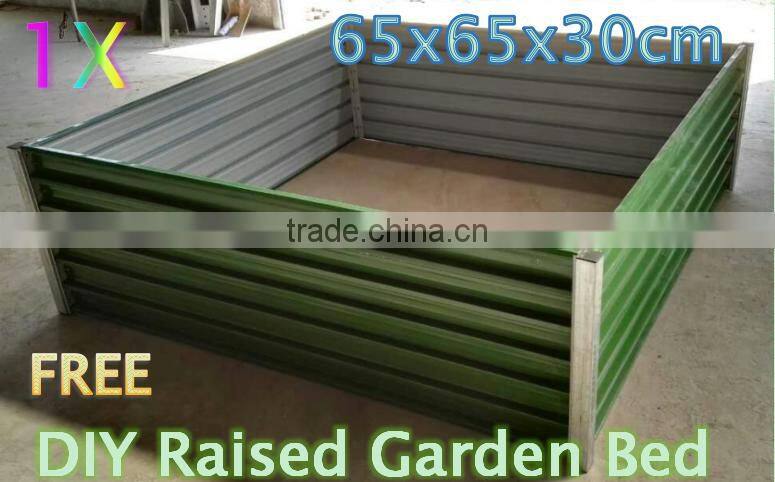 Corrugated metal raised garden bed