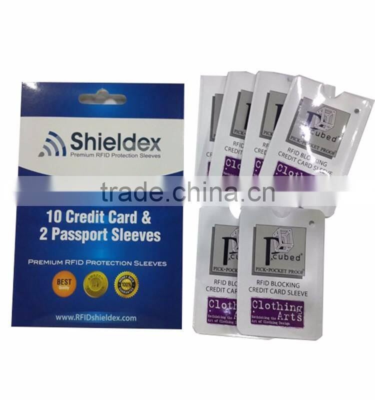 RFID shielded security Card sleeve and ID Badge Holders