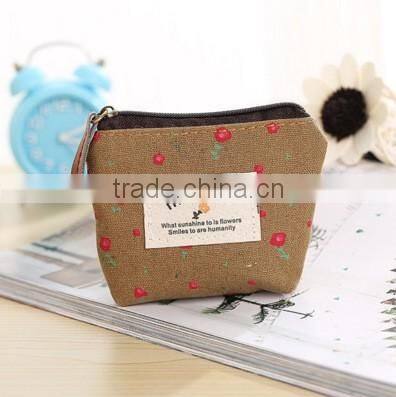 fashion retro canvas zero purse/lovely coin purse/key bag