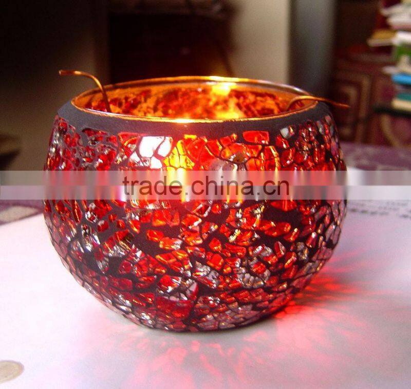 Glass Mosaic candle holder passed CE,CQC and ROHS