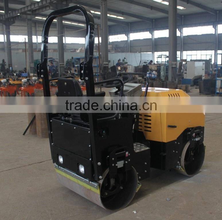 780kg double drum walking behind vibrating road roller compactor