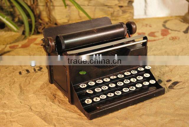 Antique iron typewriter model crafts with paint
