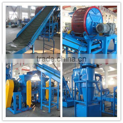 Automatic waste tyre recycling machine