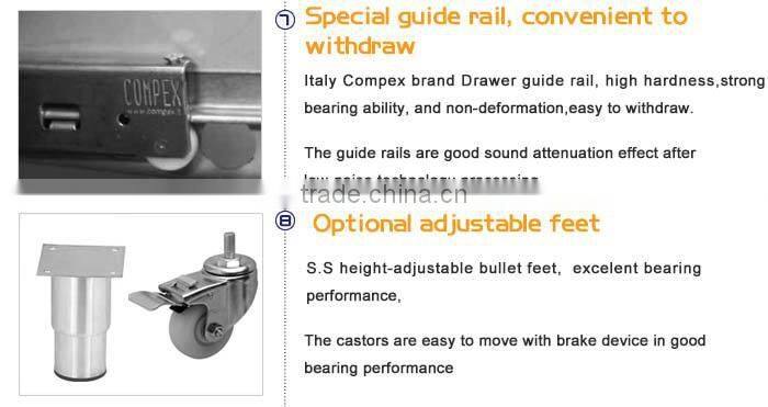 2 Door Stainless Steel Chest Chiller Kitchen Equipments