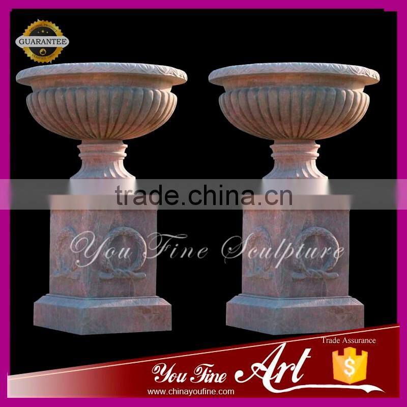 high quality handcarved marble flower pot