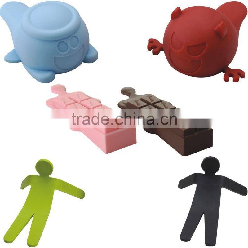 Safety Foot Shape Funny Sliding Rubber Door Stop