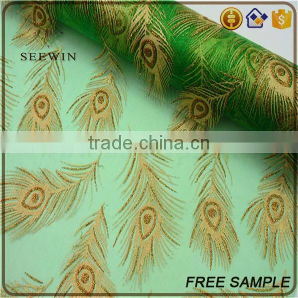 new arrival cheap soft silk quilt embroidery pattern printing organza fabric roll