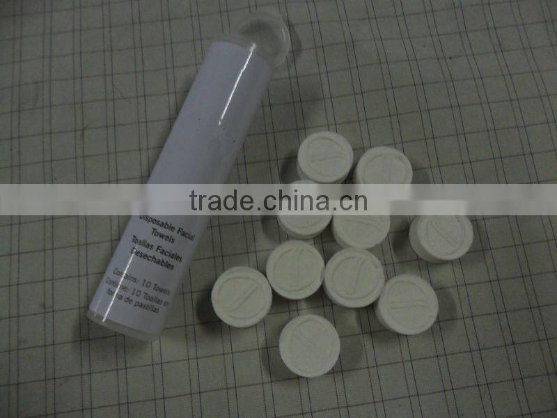 2015 Super Magic Coin Compressed Tablet Facial Tissue Paper with Bag and Tube Packing