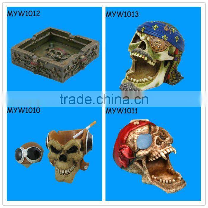 lion helmet design gifts cheap resin skull handmade ash trays