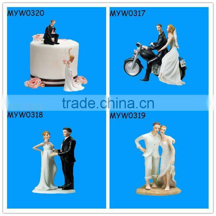 A pregnant bride ceramic cake toper wedding cake happiness