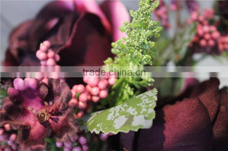 brand name decorative artificial flowers red bundled rose big rose flower