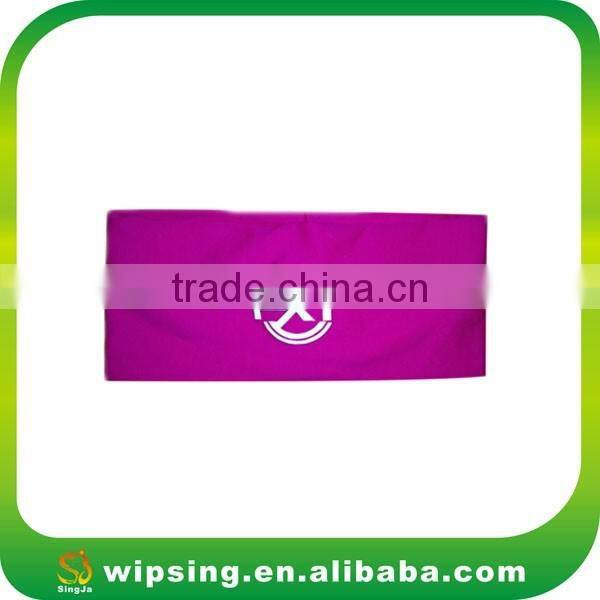 Custom wide elastic sports headbands with logo printing