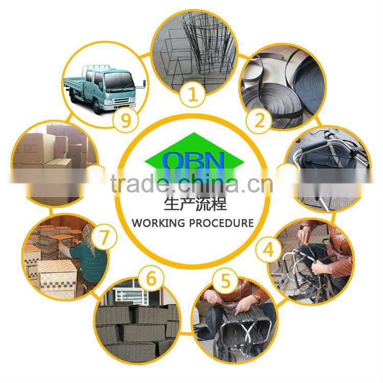 Plastic woven shopping basket with handles