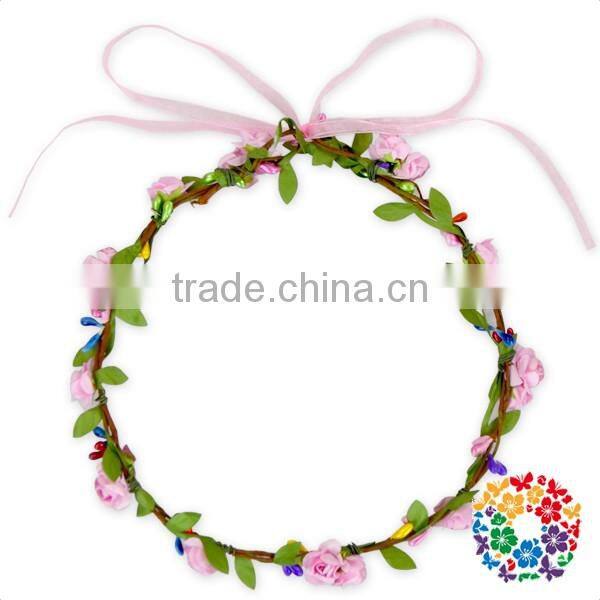 Festival Party Wedding Boho Bridal Tiara Wedding Hair Crown Headband Wedding Flower Crown