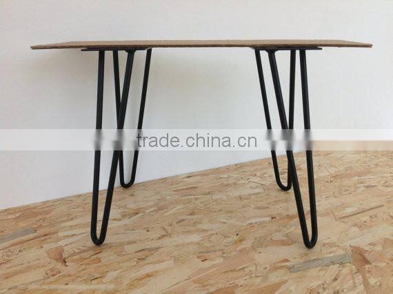 Metal furniture parts solid steel 16 inch twin hairpin leg bench bases