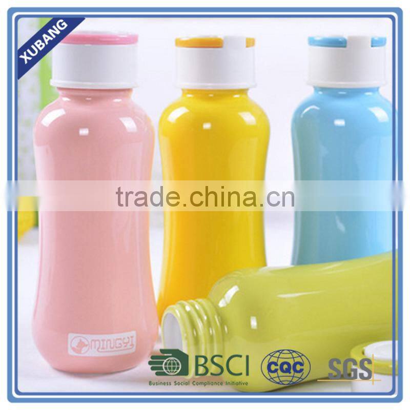 Coloured glaze mug ceramic water bottle with lid