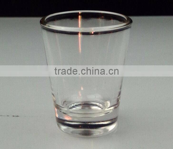 customized logo 3oz frosted glass cup for liquor promotional