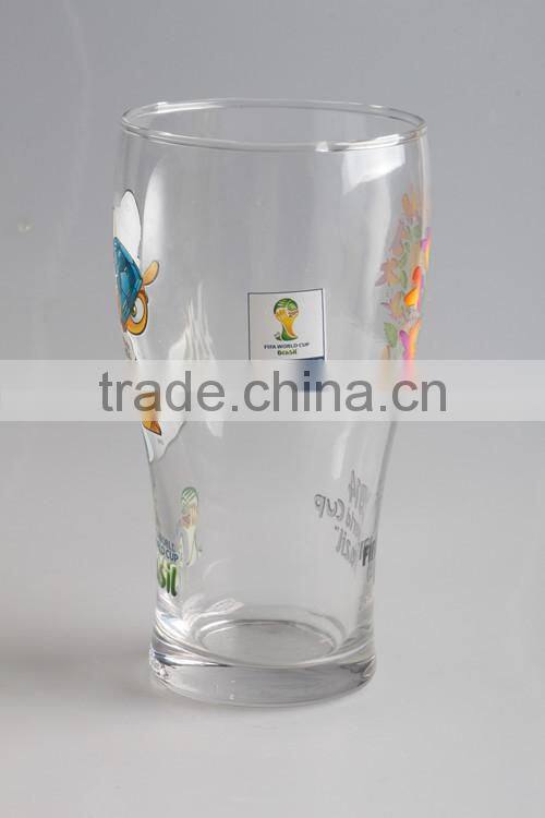 promotion 2016 hot sale new products customized glass beer cup