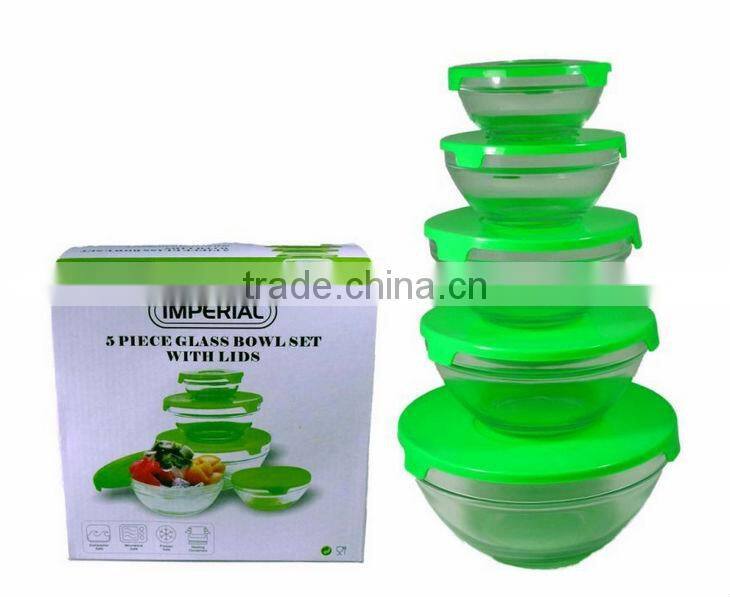 Glass bowl With color Lids