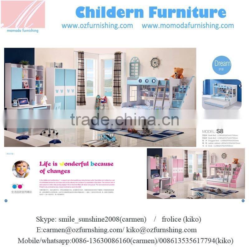 SJ6601 kids wood bedroom furniture and classical kids bedroom furniture