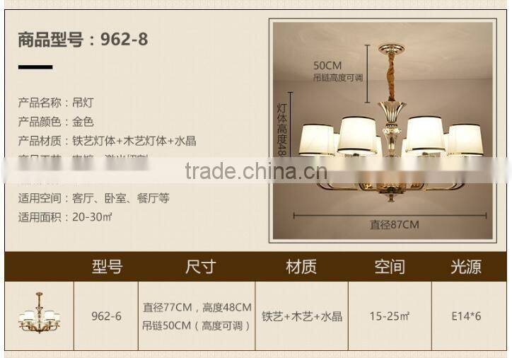 M962 Momoda luxury simple Crystal contemporary living room bedroom lighting chandelier pendant lamp