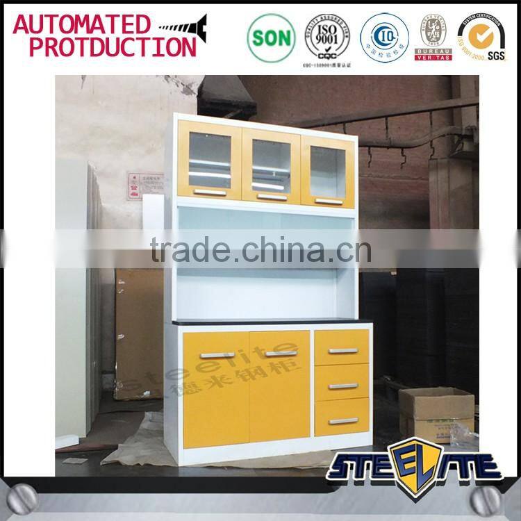 Double color cold plate steel kitchen cupboard for sale