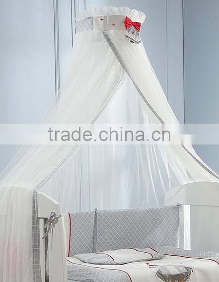 Lovely Special Design Jingle Bell Mosquito Net and Bed Crown, Modern Bed Crown with Valance for Baby Cot BF11-08023c