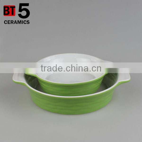 BT5-SD08,09 stonware color oval gratin dish