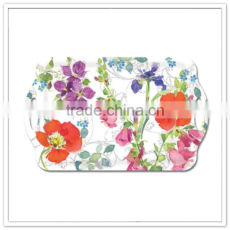 Spring printing hard palstic tray,melamine tray