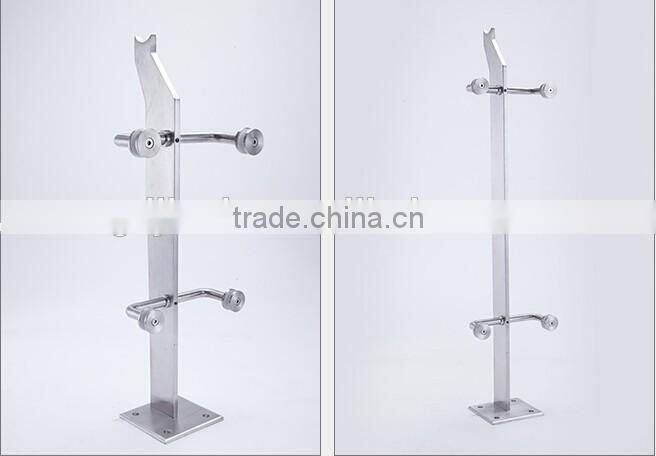 DIY Stainless Steel Glass Balcony Post Glass Balustrade