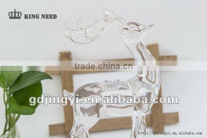 plastic clear acrylic LED light Christmas reindeer metal stocking holders
