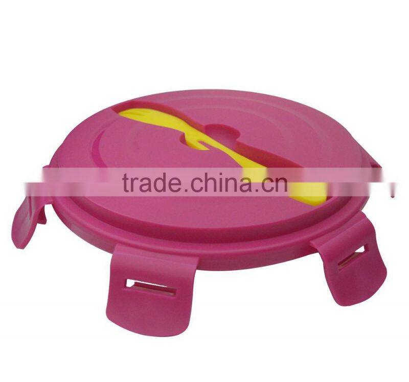 2017 hot style got the patent plastic salad box with silicone ring