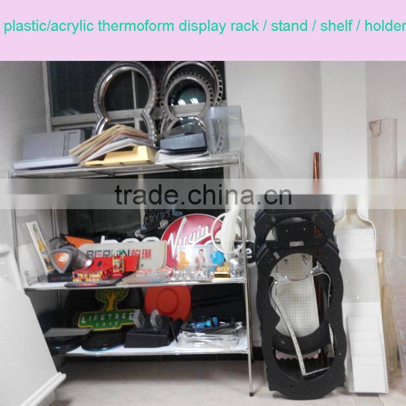 cheap price vacuum formed removable acrylic/plastic makeup display stand