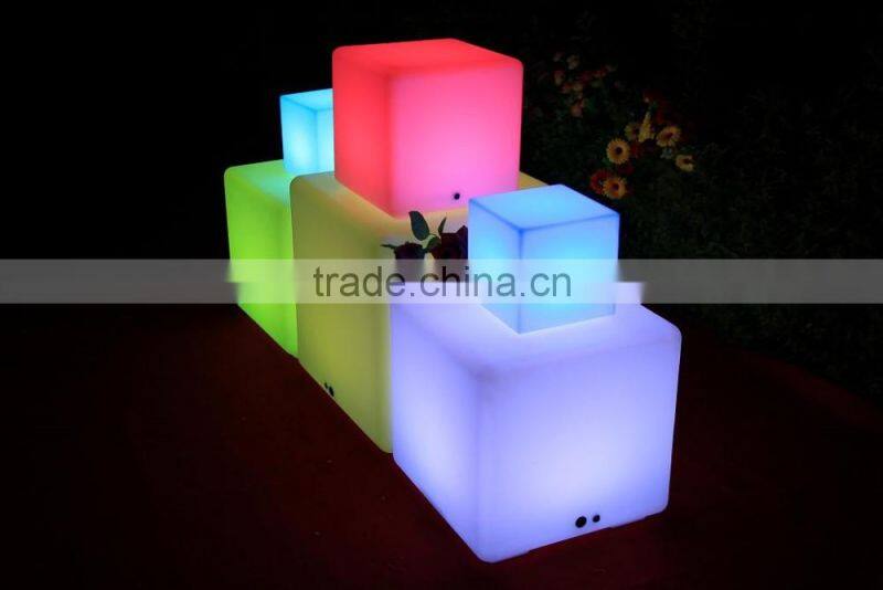 Night club lighting illuminated led cube table 80*80*80cm