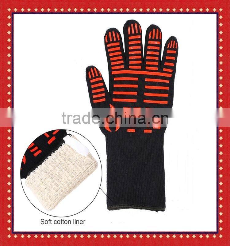 BBQ Grilling Cooking Gloves,932F Extreme Heat Resistant Gloves, Grill Oven Mitts